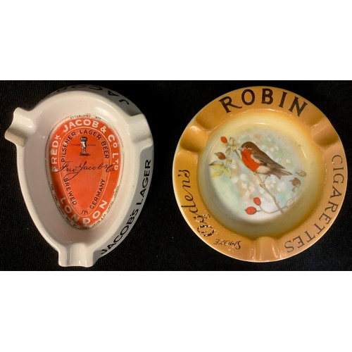 376 - Advertising, Tobacciana and Smoking Interest - an early 20th century Ogden's circular ashtray, the c... 