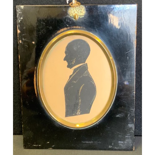 337 - English School (19th century), a silhouette, of Alexander McBarnett, elder son of Captain McDonald B... 