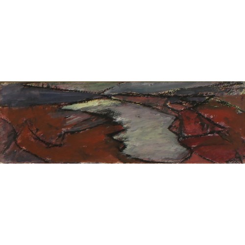 425 - Margaret McLellan (b. 1952)
A pair, Abstract Landscapes 
attributed to verso, mixed medium, 10cm x 2... 