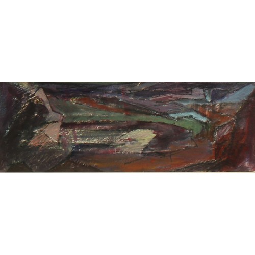 425 - Margaret McLellan (b. 1952)
A pair, Abstract Landscapes 
attributed to verso, mixed medium, 10cm x 2... 