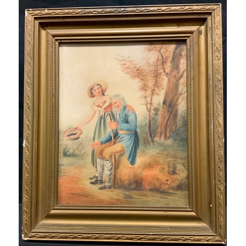 458 - J**Lee (early 19th century)
Resting
signed, dated 1817, watercolour, 24cm x 19cm