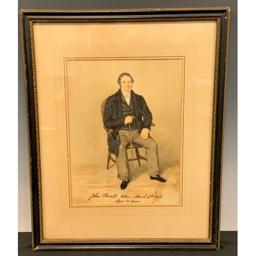 459 - English School (mid 19th century)
Portrait of John Powell taken March 17th 1846, aged 65
watercolour... 