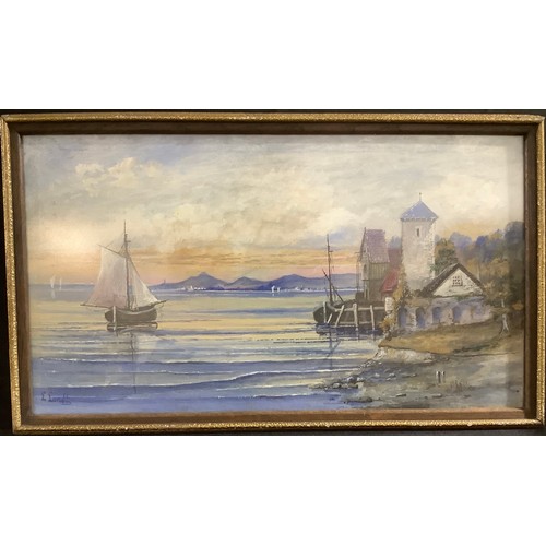 552 - L Lundt (20th century)
Baltic Coastal Scene
signed, oil, 26.5cm x 47.5cm