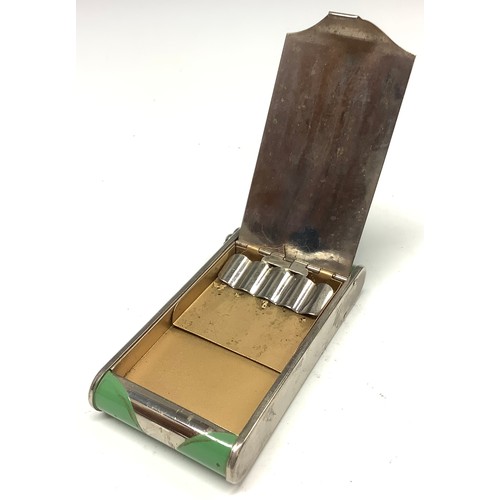 562 - An Art Deco camera shaped enamel compact and cigarette case