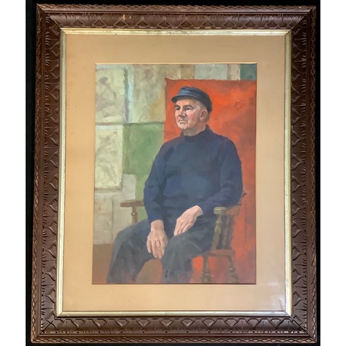 583 - E Bendell Bayley  
Portrait of a Fisherman  
signed, oil, 45cm x 33cm