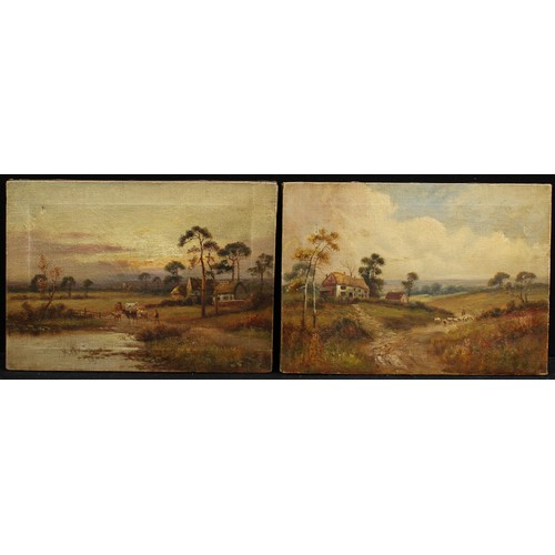 594 - Sydney Yates Johnson (fl. 1890-1926)
A pair, The English Landscape by Day and by Dusk
monogrammed, o... 