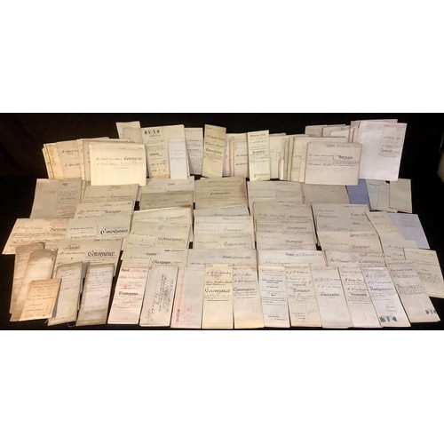 614 - Indentures, mid to late 19th century, approx. 100