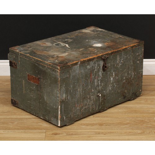 625 - A pine chest, 38cm high, 72.5cm wide, 46.5cm deep