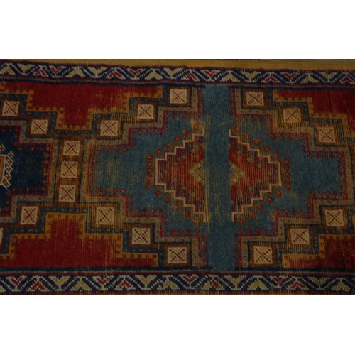 627 - A Middle Eastern Chobi type rug or carpet, 180cm x 126cm; others, similar, 163cm x 70cm and 100cm x ... 