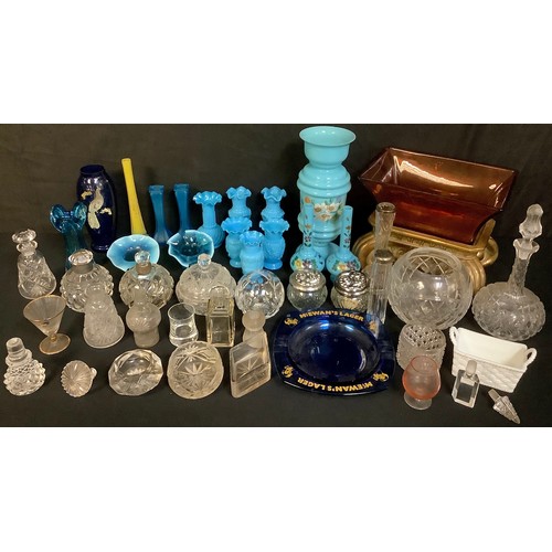 315A - Glassware - various 19th century and later pressed glass; opaque glass basket; etc