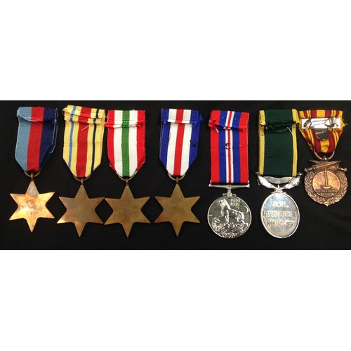 23 - Set of replacement WW2 British Campaign Medals comprising of 1939-45 Star, Africa Star, Italy Star, ... 