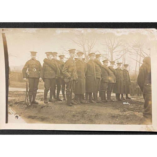 73 - WW1 British Photographic Postcards, five showing members of a Fusilier Regt, two showing the launchi... 