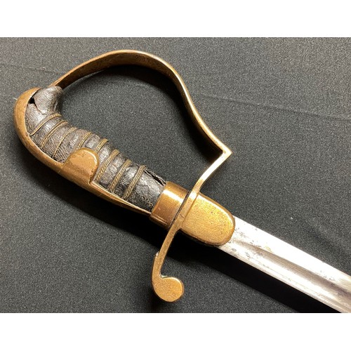 77 - WW1 Turkish German made Cavalry Sabre with fullered single edged blade 785mm in length. No makers ma... 