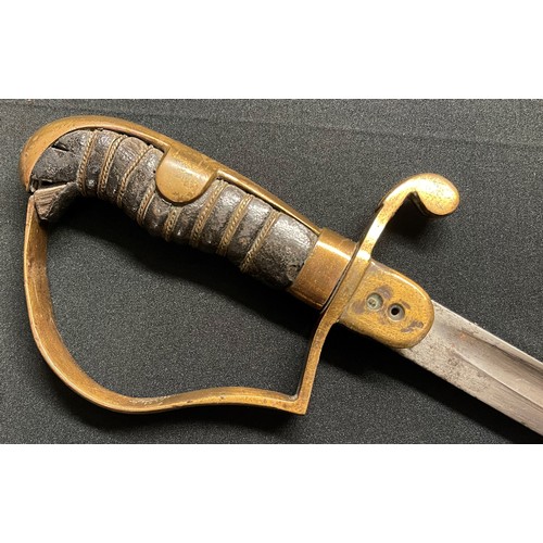 77 - WW1 Turkish German made Cavalry Sabre with fullered single edged blade 785mm in length. No makers ma... 