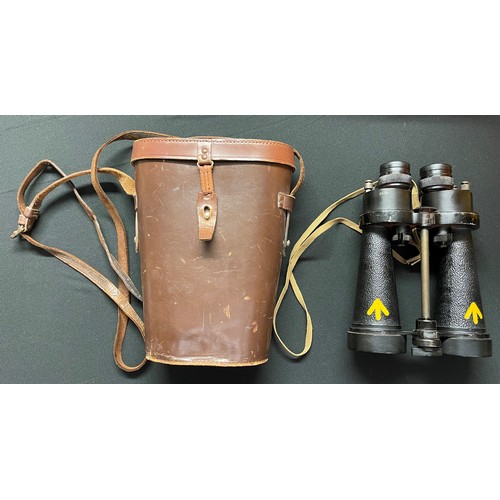 108 - WW2 British 7X CF41 Binoculars makers marked Barr & Stroud, Glasgow & London. AP No1900A. Serial num... 