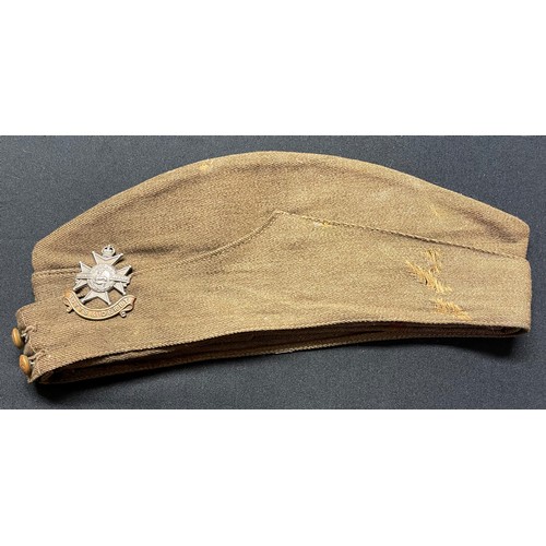 109 - WW2 British Other Ranks Field Service cap with Notts & Derby Regiment cap badge. General Service but... 