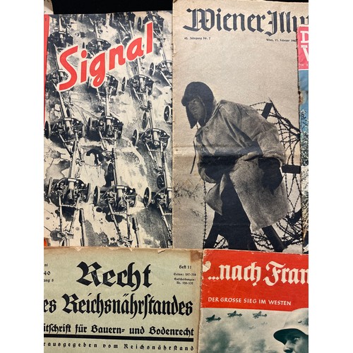 135 - WW2 Third Reich Propaganda Magazines to include: Signal, Die Wehrmacht, Wiener Illustrierte, Die Kre... 