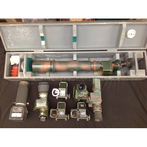 165 - RAF Aircraft Periscope, 6B/2764, cased: along with Monocular MkV, various mountings, etc