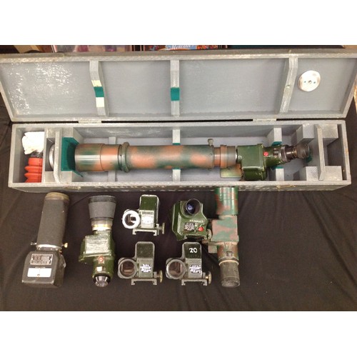 165 - RAF Aircraft Periscope, 6B/2764, cased: along with Monocular MkV, various mountings, etc