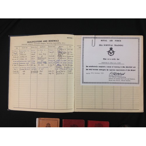 166 - British RAF Flying Log books to V0900156 M AEOp RG Hale: the first book begins on 3rd July 1958 and ... 