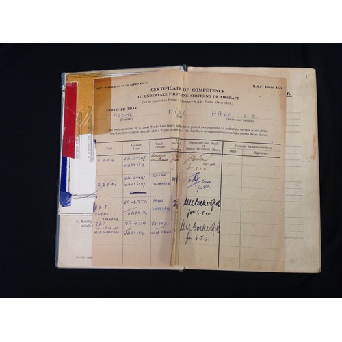 166 - British RAF Flying Log books to V0900156 M AEOp RG Hale: the first book begins on 3rd July 1958 and ... 