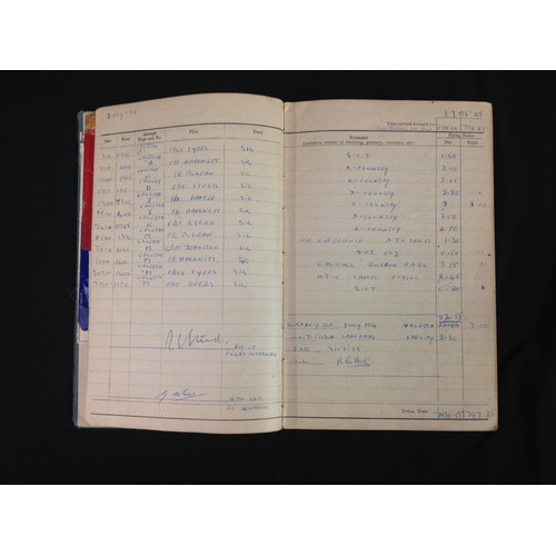 166 - British RAF Flying Log books to V0900156 M AEOp RG Hale: the first book begins on 3rd July 1958 and ... 