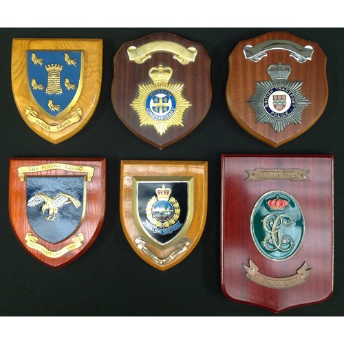 194 - A collection of six British & World Police Force Wall Plaques to include: Flying Squad: Durham Const... 