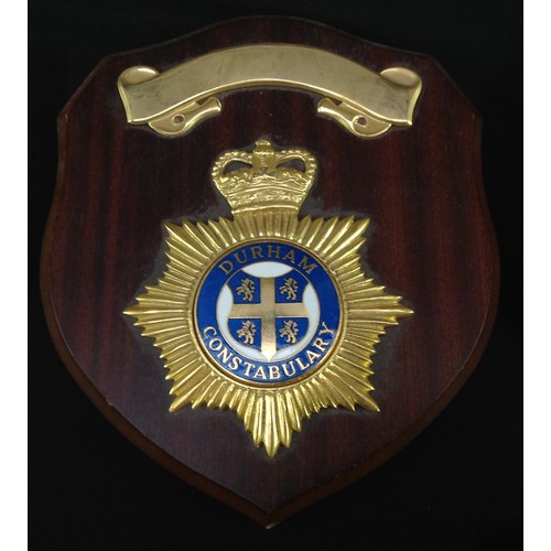 194 - A collection of six British & World Police Force Wall Plaques to include: Flying Squad: Durham Const... 