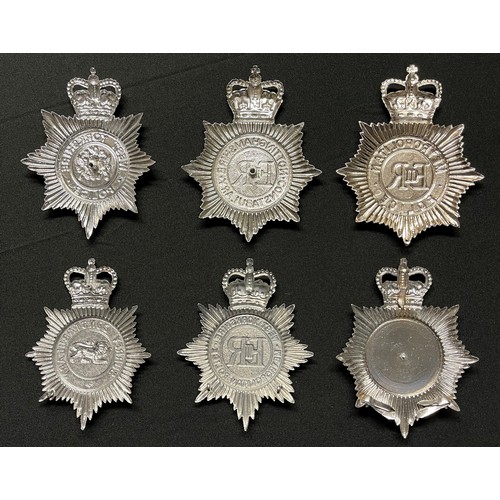 202 - A collection of Police Helmet Plates: Queens Crown Enamelled West Yorkshire Police: Queens Crown Ena... 