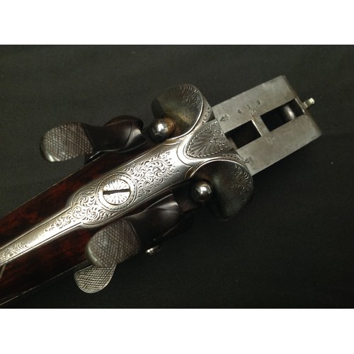 217 - H. Holland 12 Bore Side by Side Sidelever Hammer gun Shotgun Serial Number 419. 712mm long barrels. ... 