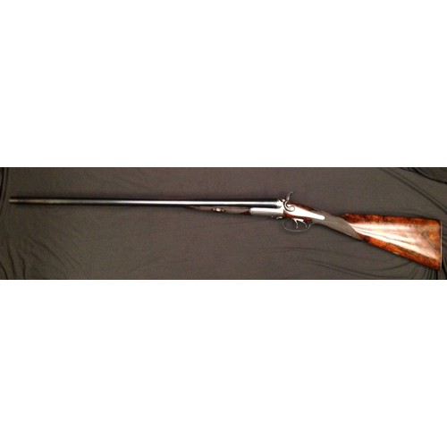 217 - H. Holland 12 Bore Side by Side Sidelever Hammer gun Shotgun Serial Number 419. 712mm long barrels. ... 