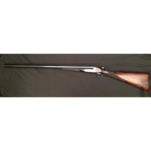 218 - Rosson 12 Bore Side by Side Shotgun Serial Number 1696. Barrel length 687mm. Overall length 110.5cm.... 