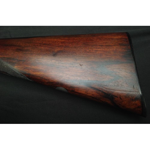 218 - Rosson 12 Bore Side by Side Shotgun Serial Number 1696. Barrel length 687mm. Overall length 110.5cm.... 