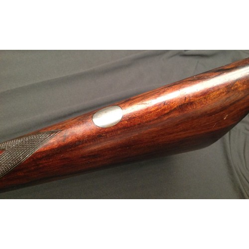 218 - Rosson 12 Bore Side by Side Shotgun Serial Number 1696. Barrel length 687mm. Overall length 110.5cm.... 