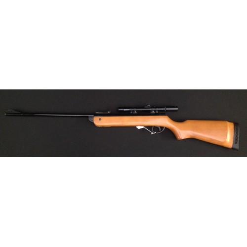 220 - .22 Cal BSA Meteor Air Rifle serial number TH5136 with 470mm long barrel. Overall length 1050mm. Fit... 