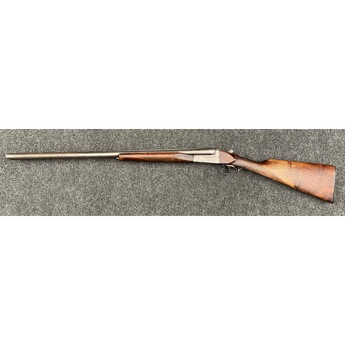 223 - Armas Zaldi Spanish 12 bore double barrel side by side shot gun with 705mm long barrels, overall len... 