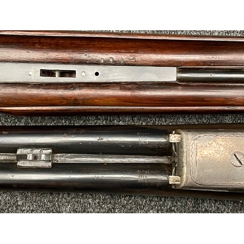 223 - Armas Zaldi Spanish 12 bore double barrel side by side shot gun with 705mm long barrels, overall len... 