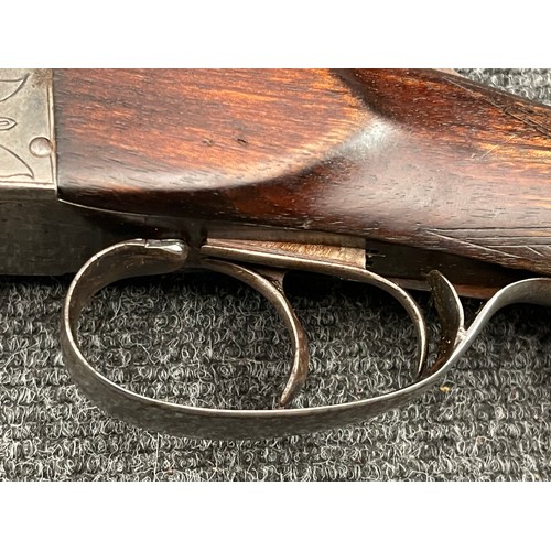 223 - Armas Zaldi Spanish 12 bore double barrel side by side shot gun with 705mm long barrels, overall len... 