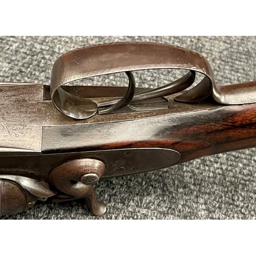 224 - Thomas Bland Double Barrel 12 Bore black powder hammergun with 763mm long barrels. Overall length 12... 