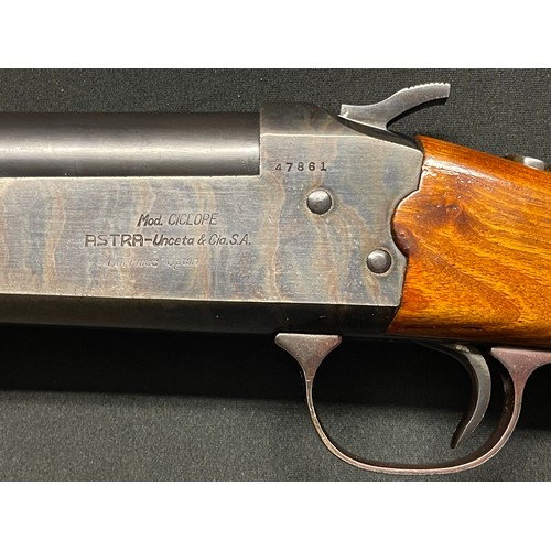 237 - Astra Model Ciclope Single Barrel 12 Bore Shotgun with 760mm long barrel, serial number 47861. Overa... 