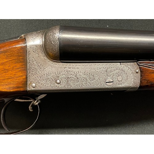 239 - T Wild of Birmingham 12 Bore Side by Side Shotgun with 635mm long barrels, serial number 21380. 2 1/... 