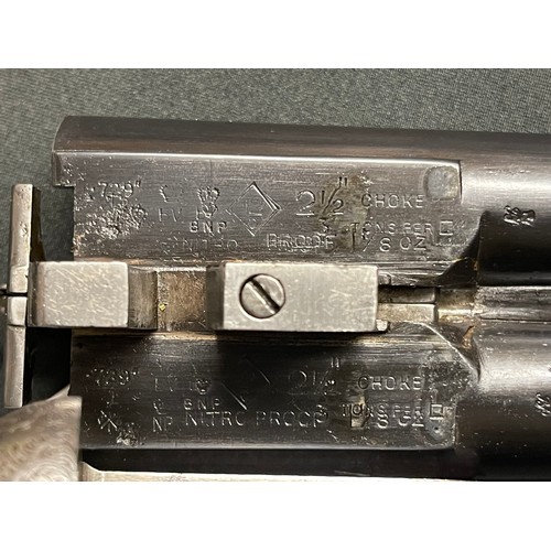 239 - T Wild of Birmingham 12 Bore Side by Side Shotgun with 635mm long barrels, serial number 21380. 2 1/... 