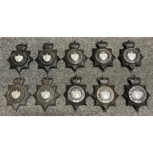 186 - A collection of ten Queens Crown Isle of Ely Constabualry Night Plates (10)