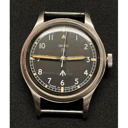 180 - British Army Issue W10 Wristwatch by Smiths. Case is marked W10/6645-99-961-4-45 along with WD Broad... 