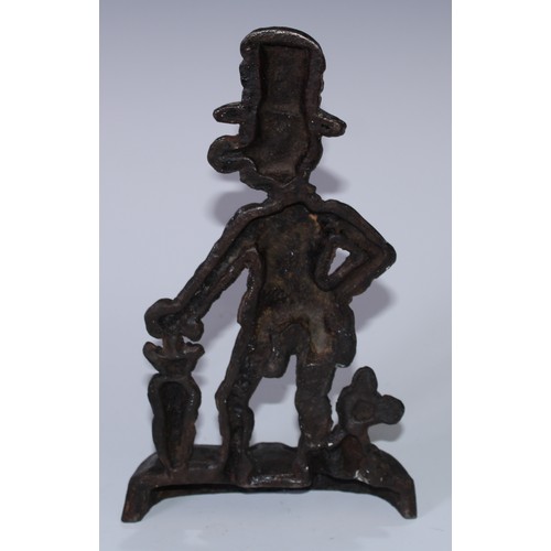 5092 - A cast iron novelty caricature door stop, as Ally Sloper, 27cm high