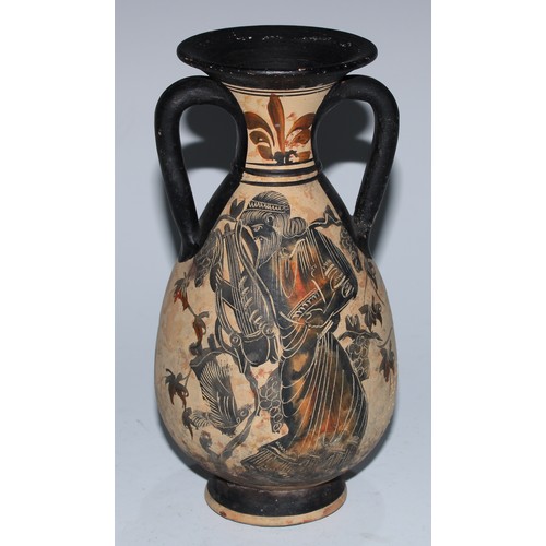 5209 - A museum type facsimile, after an Ancient Greek vase of the Geometric period, painted in the encaust... 