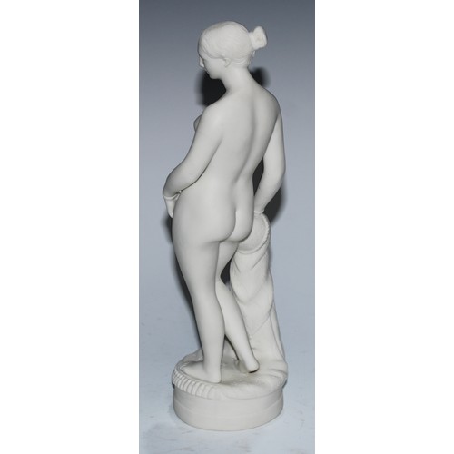 5058 - A 19th century parian ware figure, The Greek Slave, after Hiram Powers (American, 1805-1873), 29.5cm... 