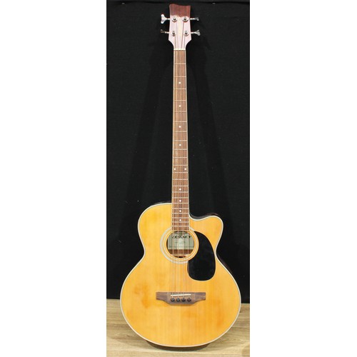 5676 - A Legacy electro-acoustic bass guitar, model LEB60CE, 123cm long, cased