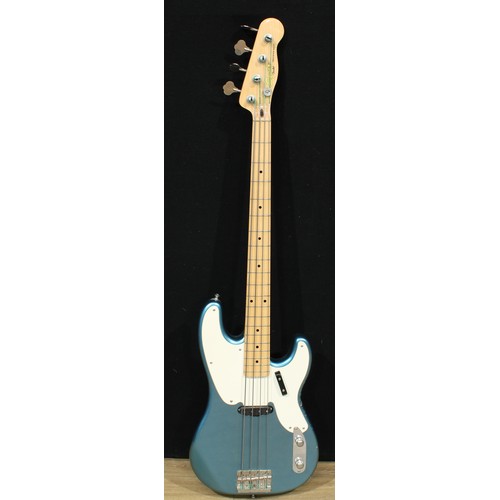 5672 - A Fender Squire Precision bass guitar, made in China, numbered CGS1032402, pale blue metallic finish... 