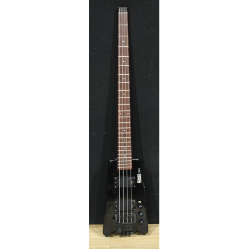 5674 - A Hohner B2A headless bass guitar, Licensed by Steinberger Sound, 100cm long, cased